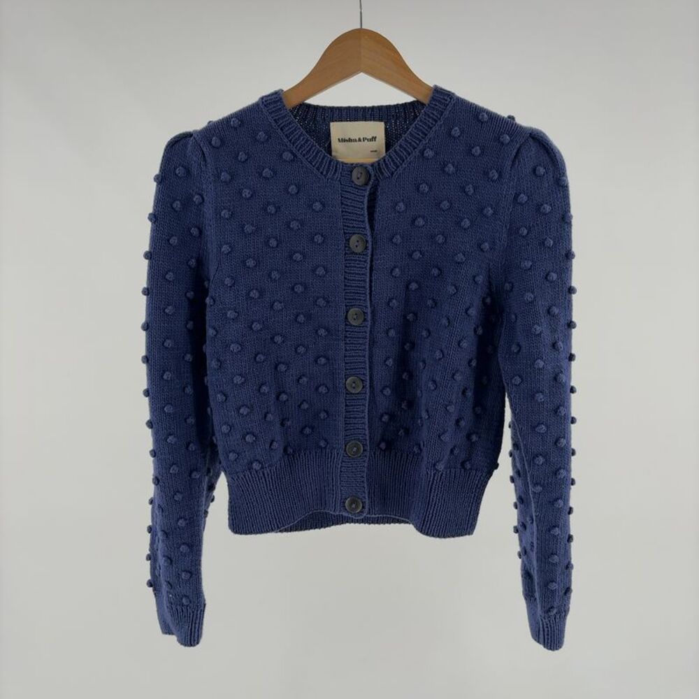 Misha And Puff Short Cardigan Blue Violet